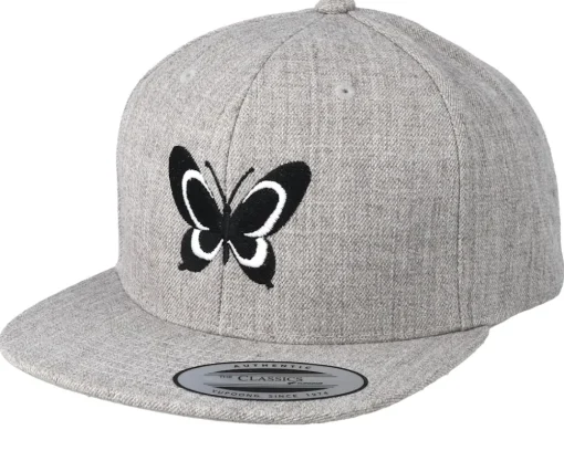 Kids-Kiddo Cap Kids Butterfly Heather Grey Snapback -