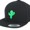 Kids-Kiddo Cap Kids Cactus Monster Black Snapback -