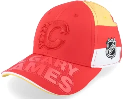 Hot Outerstuff Kids Calgary Flames Face-off Structu Adjustable - Red