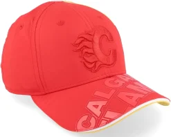 Hot Outerstuff Kids Calgary Flames Face-off Structu Adjustable - Red