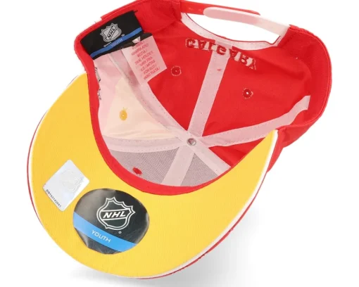 Hot Outerstuff Kids Calgary Flames Face-off Structu Adjustable - Red