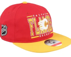 Snapback-Outerstuff Kids Calgary Flames Logo Flatbrim Cap /Yellow Snapback - Red