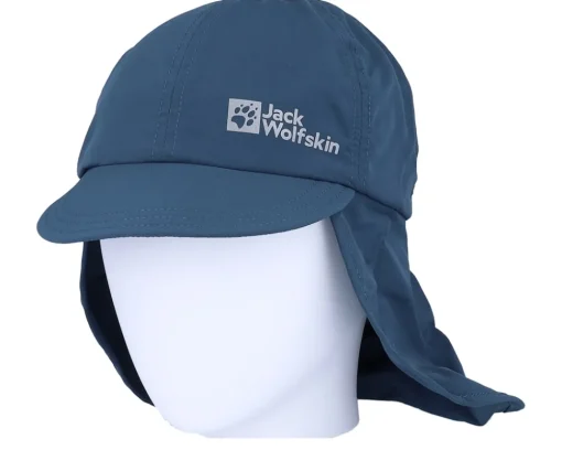 Earflap-Jack Wolfskin Kids Canyon Cap Dark Sea Ear Flap - Blue