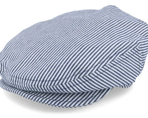 Flat Caps | Kids-CTH Ericson Kids Carl Jr. Candy Stripe Indigo Flat Cap -