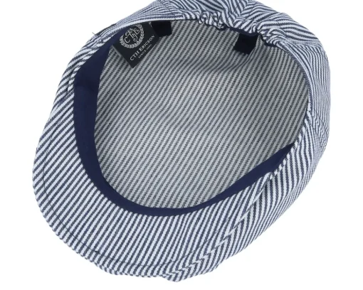 Flat Caps | Kids-CTH Ericson Kids Carl Jr. Candy Stripe Indigo Flat Cap -
