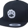 Snapback-Kiddo Cap Kids Cat Paw Applique Black Snapback -