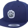 Clearance Kiddo Cap Kids Cat Paw Applique Navy Snapback -