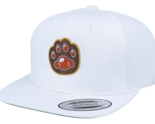 Fashion Kiddo Cap Kids Cat Paw Applique White Snapback -
