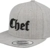 Fashion Kiddo Cap Kids Chef Old English 3d Heather Snapback - Grey