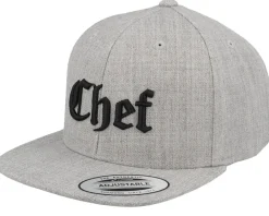 Fashion Kiddo Cap Kids Chef Old English 3d Heather Snapback - Grey
