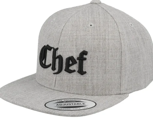 Fashion Kiddo Cap Kids Chef Old English 3d Heather Snapback - Grey