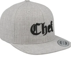 Fashion Kiddo Cap Kids Chef Old English 3d Heather Snapback - Grey