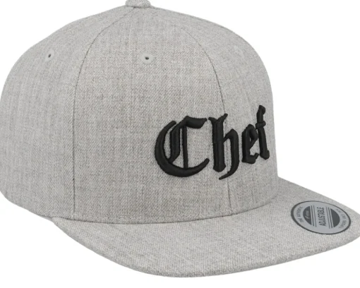 Fashion Kiddo Cap Kids Chef Old English 3d Heather Snapback - Grey