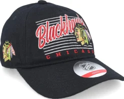 Dad Cap | Kids-Outerstuff Kids Chicago Blackhawks Retro Wooly Black Dad Cap -