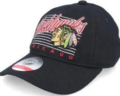 Dad Cap | Kids-Outerstuff Kids Chicago Blackhawks Retro Wooly Black Dad Cap -