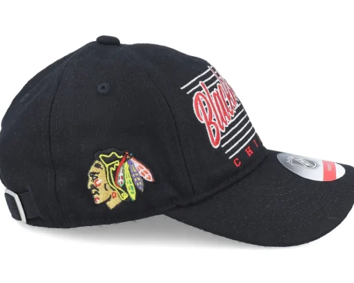 Dad Cap | Kids-Outerstuff Kids Chicago Blackhawks Retro Wooly Black Dad Cap -