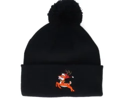 Pom Beanies-Ho-Ho-Hats Kids Christmas Reindeer Black Pom - Iconic