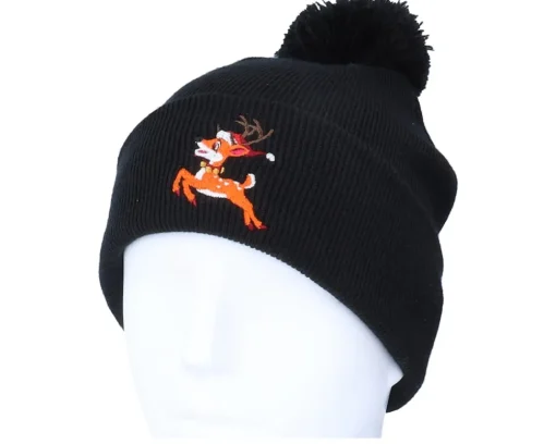 Sale Ho-Ho-Hats Kids Christmas Reindeer Black Pom - Iconic