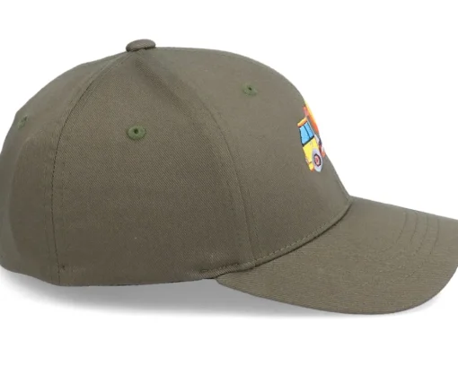 Clearance Kiddo Cap Kids Concrete Mixer Truck Olive Flexfit -