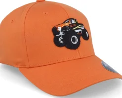 Kids-Kiddo Cap Kids Cool Monster Truck Orange Flexfit -