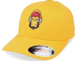Discount Kiddo Cap Kids Cool Music Monkey Yellow Flexfit -