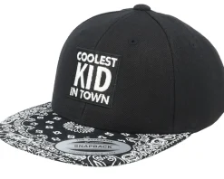 Snapback-Kiddo Cap Kids Coolest Kid In Town Black/Paisley Snapback -