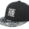 Outlet Kiddo Cap Kids Coolest Kid In Town Black/Paisley Snapback -