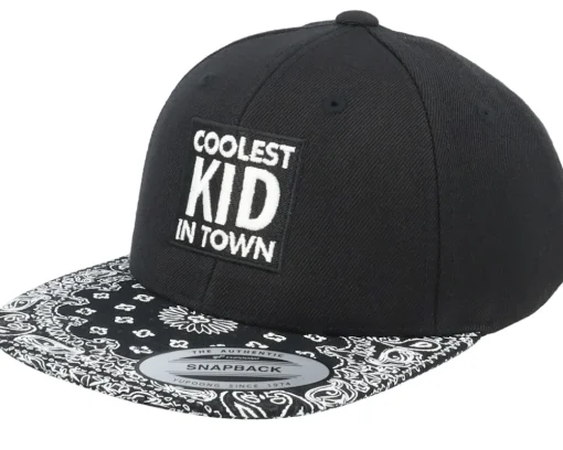 Snapback-Kiddo Cap Kids Coolest Kid In Town Black/Paisley Snapback -