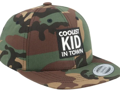 Kids-Kiddo Cap Kids Coolest Kid In Town Camo Snapback -