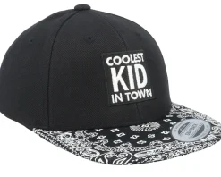 Snapback-Kiddo Cap Kids Coolest Kid In Town Black/Paisley Snapback -