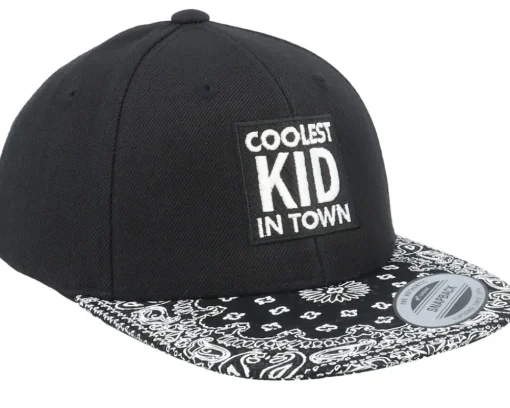 Snapback-Kiddo Cap Kids Coolest Kid In Town Black/Paisley Snapback -