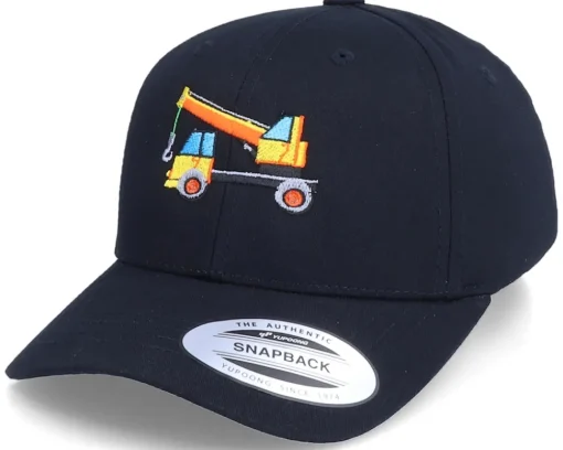 Adjustable | Kids-Kiddo Cap Kids Crane Vehicle Black Adjustable -
