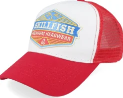 Kids-Skillfish Kids Crimsonwave Logo Classic Red/White Trucker -