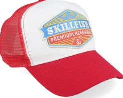 Kids-Skillfish Kids Crimsonwave Logo Classic Red/White Trucker -