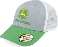 Clearance John Deere Kids Current Embroidery White/Grey/Green Trucker -