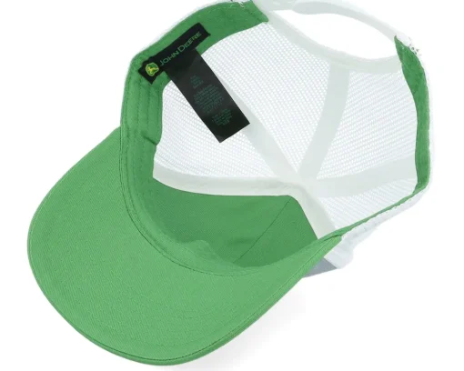 Clearance John Deere Kids Current Embroidery White/Grey/Green Trucker -