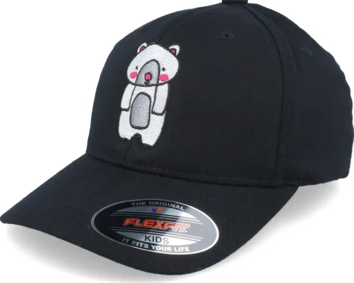 Outlet Kiddo Cap Kids Cute Bear Black Flexfit -