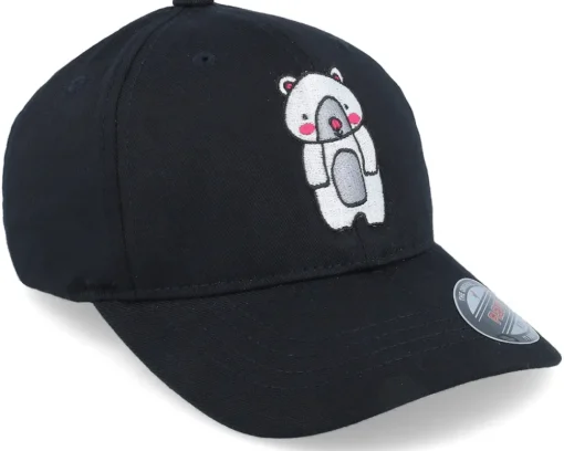 Outlet Kiddo Cap Kids Cute Bear Black Flexfit -