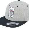 Sale Kiddo Cap Kids Cute Bear Black/Grey Snapback -