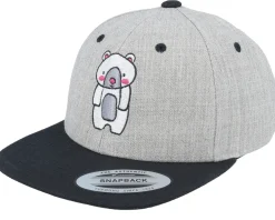 Kids-Kiddo Cap Kids Cute Bear Black/Grey Snapback -