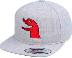 Hot Kiddo Cap Kids Cute Dino Heather Grey Snapback -