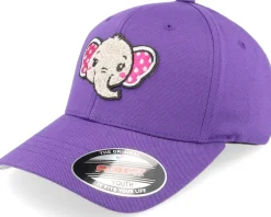 Flexfit | Kids-Kiddo Cap Kids Cute Elephant Chenille Purple Flexfit -