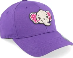 Flexfit | Kids-Kiddo Cap Kids Cute Elephant Chenille Purple Flexfit -
