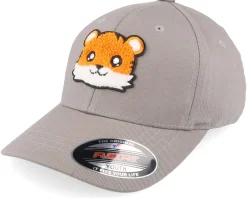 Fashion Kiddo Cap Kids Cute Tiger Chenille Grey Flexfit -