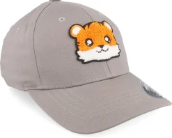 Fashion Kiddo Cap Kids Cute Tiger Chenille Grey Flexfit -