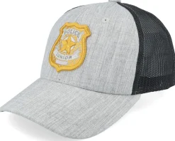 Trucker-Kiddo Cap Kids 3d Police Badge Junior Heather Grey/Black Trucker -
