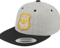 Snapback-Kiddo Cap Kids 3d Police Badge Junior Heather Grey/Black Snapback -