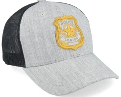 Trucker-Kiddo Cap Kids 3d Police Badge Junior Heather Grey/Black Trucker -