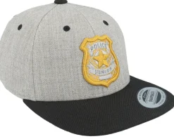 Snapback-Kiddo Cap Kids 3d Police Badge Junior Heather Grey/Black Snapback -