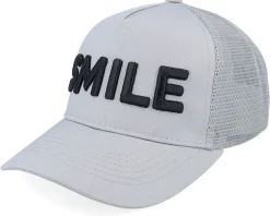Kids-Kiddo Cap Kids 3d Smile Light Grey A-Frame Trucker -